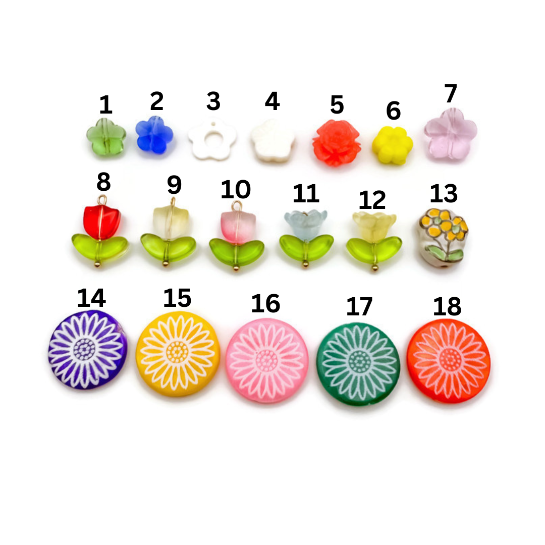 Flower Bead Charms