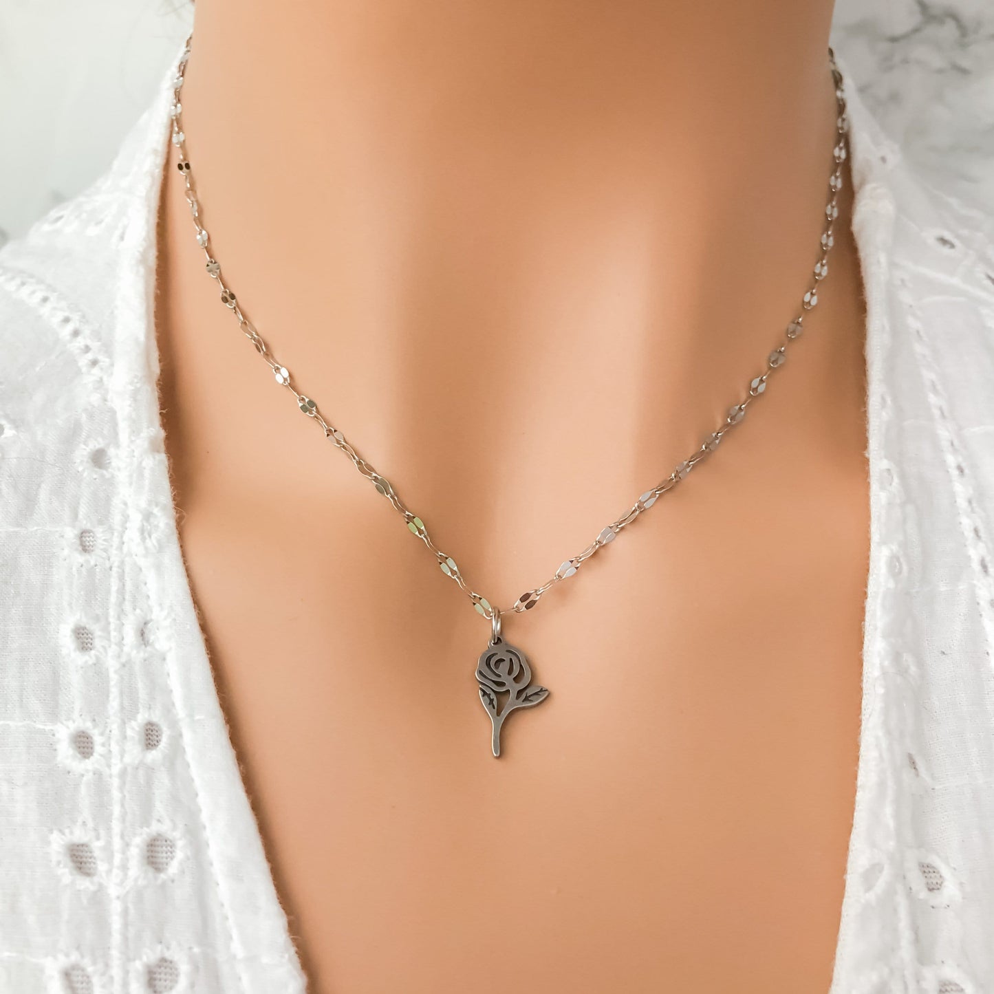 Small Rose Necklace - Krave & Co | Stylish Jewelry and Accessories. Shop our Sale.