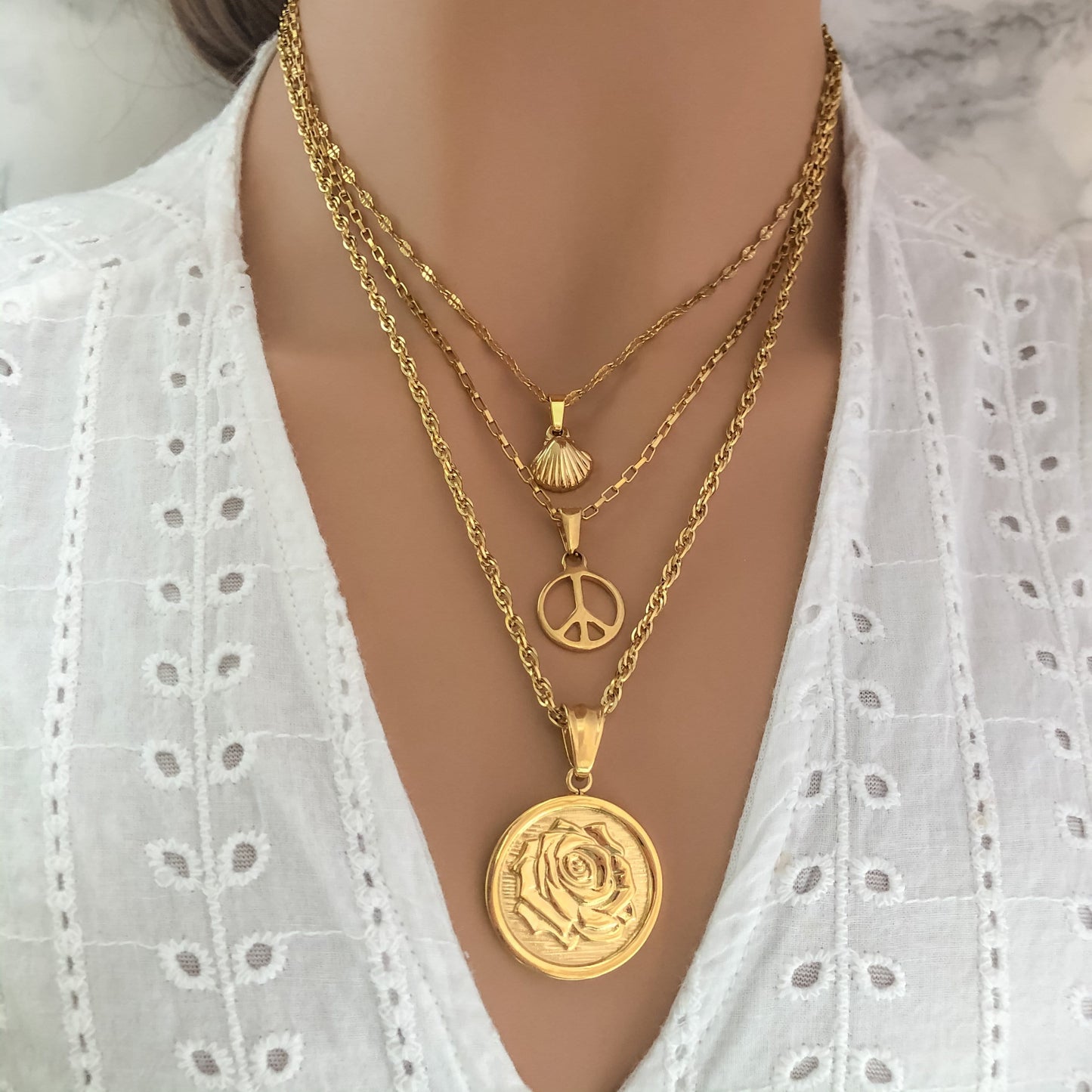 Rose Necklace (2 sides) - Krave & Co | Stylish Jewelry and Accessories. Shop our Sale.