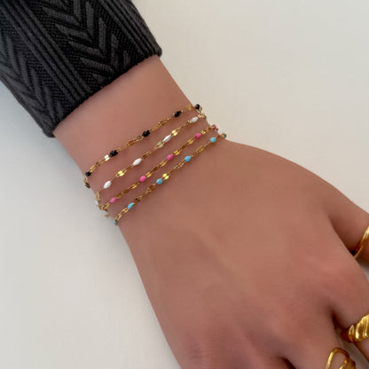 White Bead Bracelet