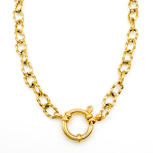 7mm Textured Chain w Clasp
