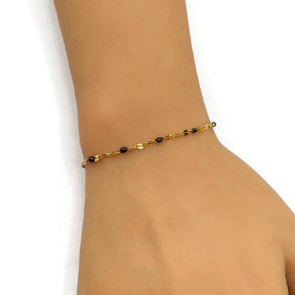 Black Bead Bracelet