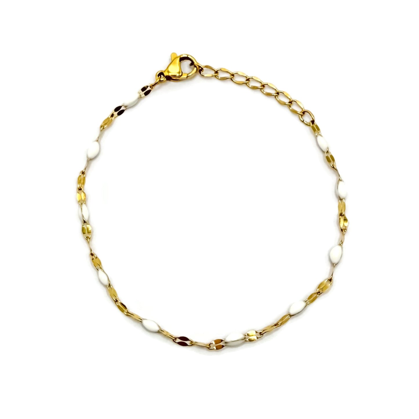 White Bead Bracelet