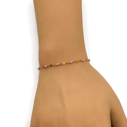 Pink Bead Bracelet