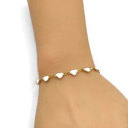 White Heart Bracelet