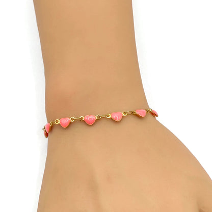 Pink Heart Bracelet