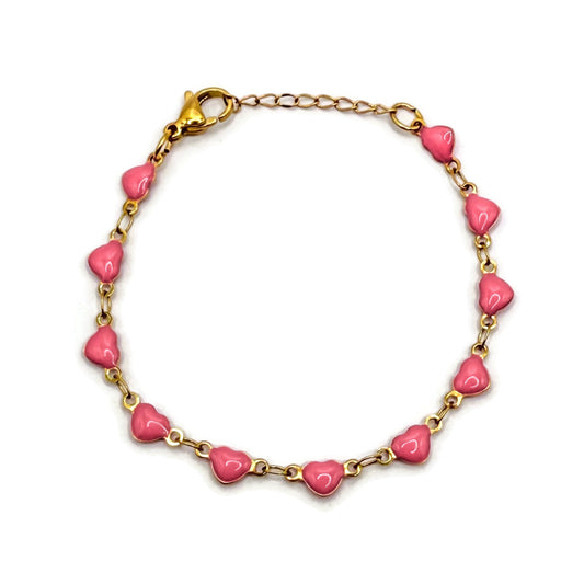Pink Heart Bracelet