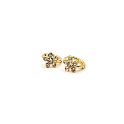 Flower CZ Hoops