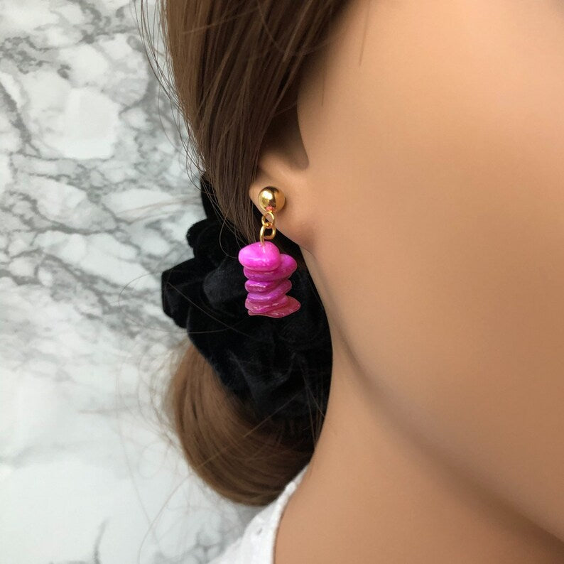 Pink Shell Studs