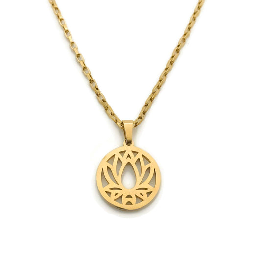 Lotus Medallion Necklace - Krave & Co | Stylish Jewelry and Accessories. Shop our Sale.