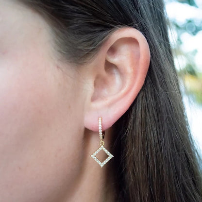 Rhombus CZ Hoops